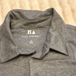 Free Assembly Charcoal Casual Button Down Shirt